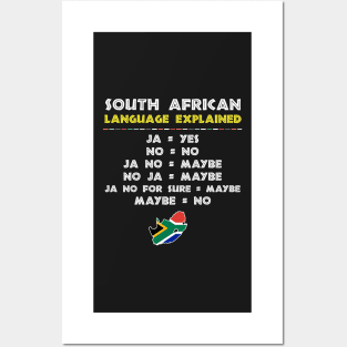 South African Language Explained Funny Guide Posters and Art